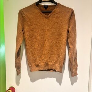 J. Crew Men’s 100% Merino Wool Sweater in Camel Slim Fit Size Small